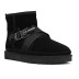 Мужские ультра короткие угги UGG Classic Ultra Mini Hybrid Strap Short Boots Black