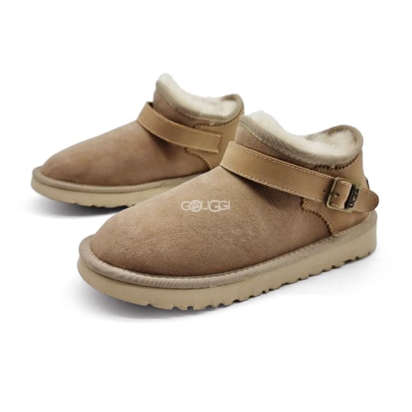 Женские ультра мини угги Ugg Ultra Mini Strap Beige