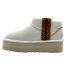 Женские ультра мини угги на платформе Classic Ultra Mini Braid Plat Boot White