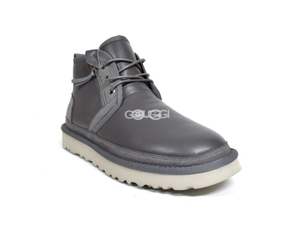 Мужские кожаные ботинки на молнии Neumel ZIP Leather - Grey