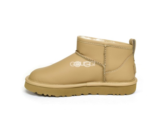 Женские кожаные ультра мини угги Ultra mini Leather Sand