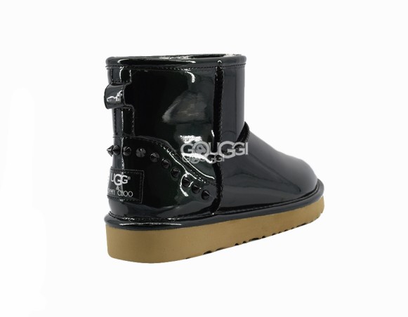 Женские мини угги Jimmy Choo Mini Spikes Green