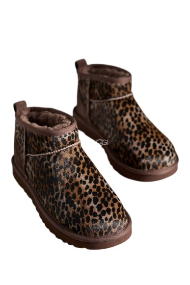 Женские ультра мини угги Ugg Ultra Mini Caspian Leo
