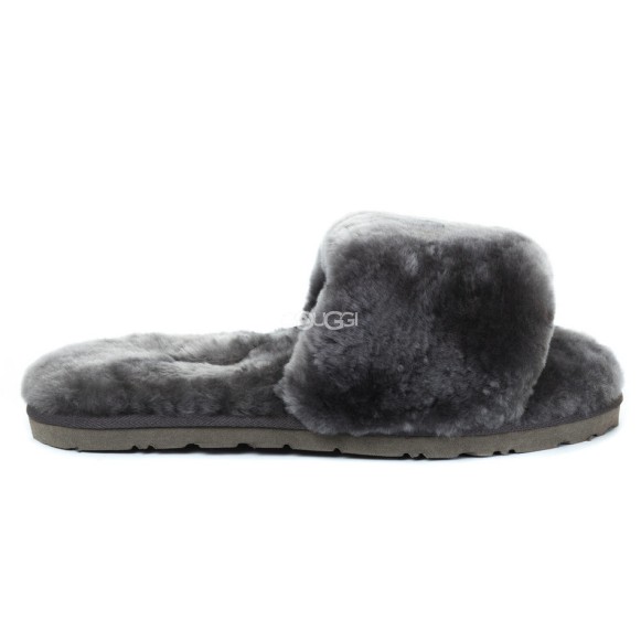 Женские тапочки Fluff Slide Slippers Dark Grey