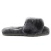 Женские тапочки Fluff Slide Slippers Dark Grey