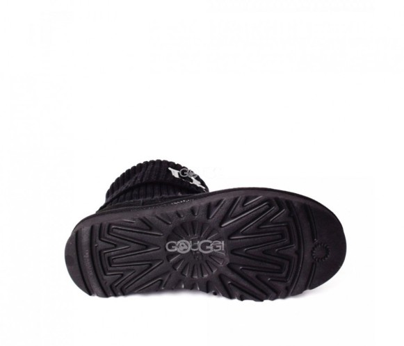 Женские вязаные угги Classic Rib Knit Black