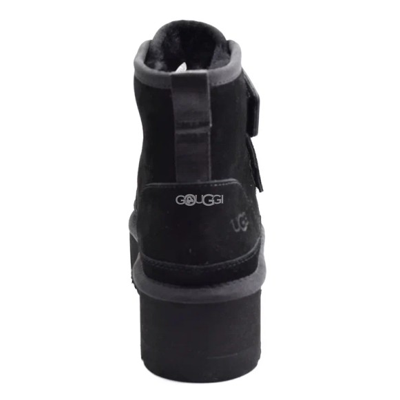 Женские короткие угги на платформе Ugg Classic Short Suede Platform Black