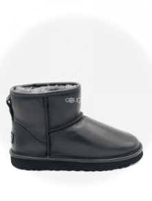 MEN'S Classic Mini Metallic Leather Black
