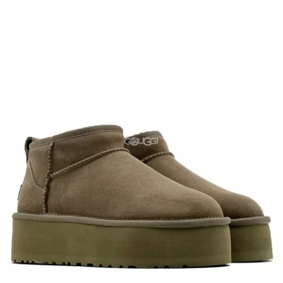 Женские ультра мини угги на платформе Ugg Classic Ultra Mini Platform Cappuccino