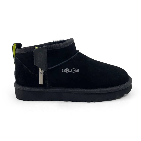 Женские ультра мини угги с молнией Ugg Women's Ultra Mini Black Zip